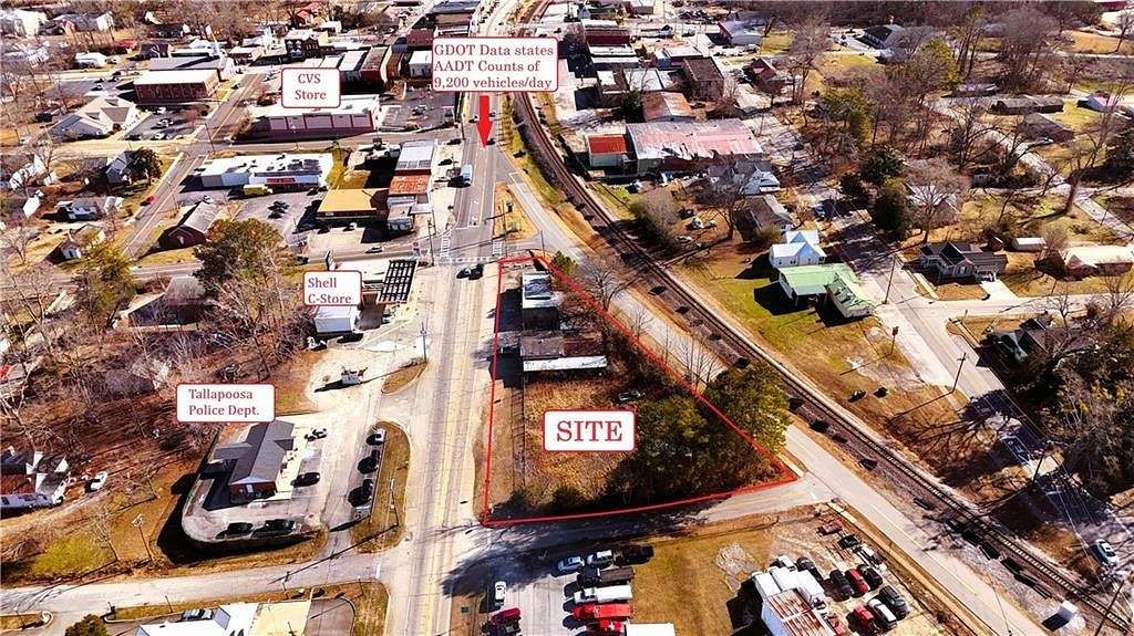 0.75 Acres of Improved Commercial Land for Sale in Tallapoosa, Georgia