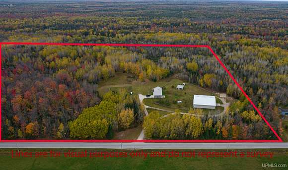 40 Acres of Land with Home for Sale in Cornell, Michigan