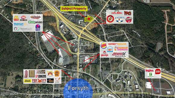 2 Acres of Commercial Land for Sale in Forsyth, Georgia