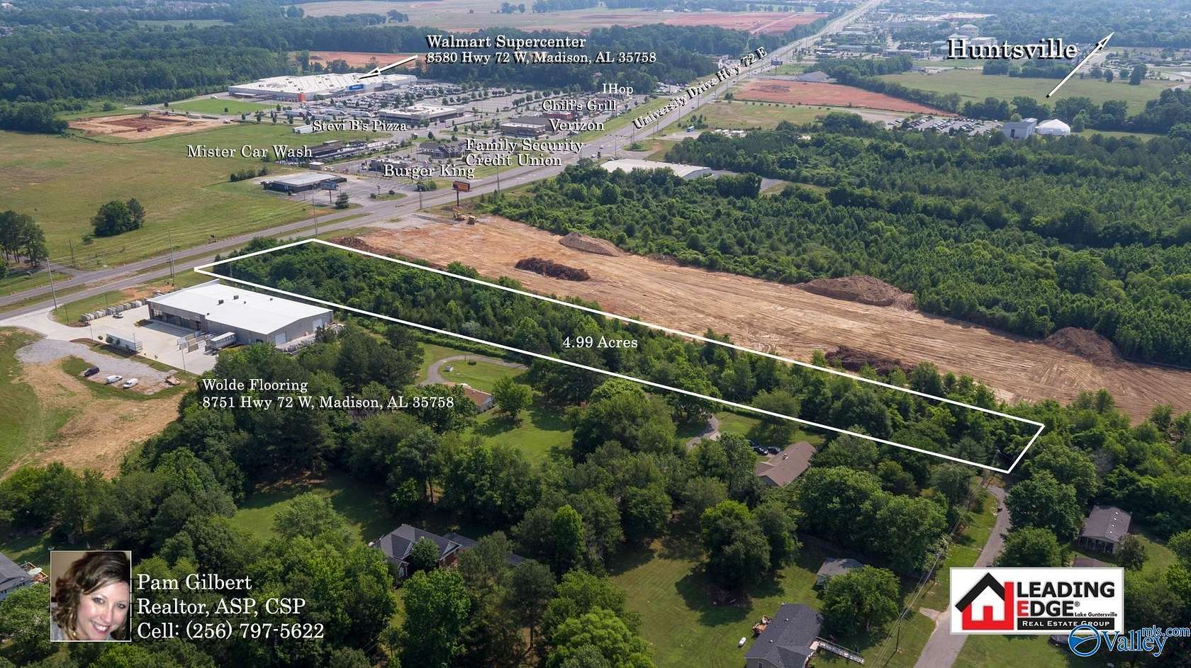 4.9 Acres of Commercial Land for Sale in Huntsville, Alabama