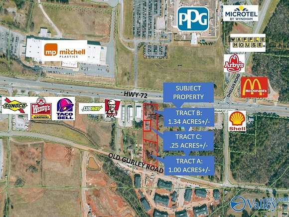 2.6 Acres of Commercial Land for Sale in Huntsville, Alabama