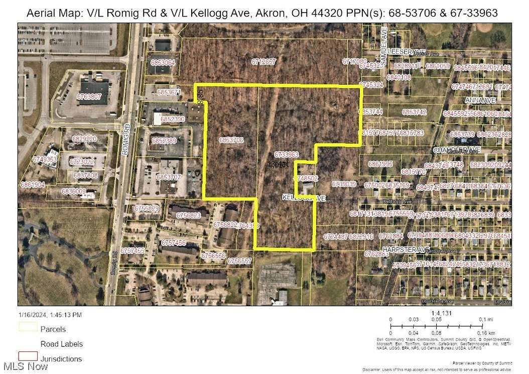 13.7 Acres of Land for Sale in Akron, Ohio