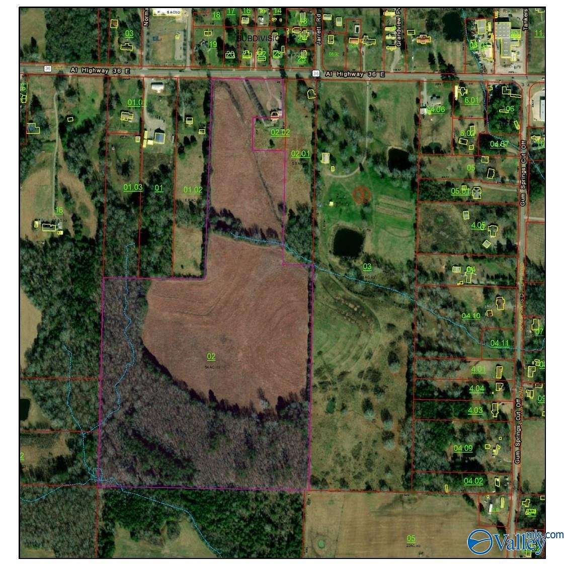 54 Acres of Agricultural Land for Sale in Hartselle, Alabama