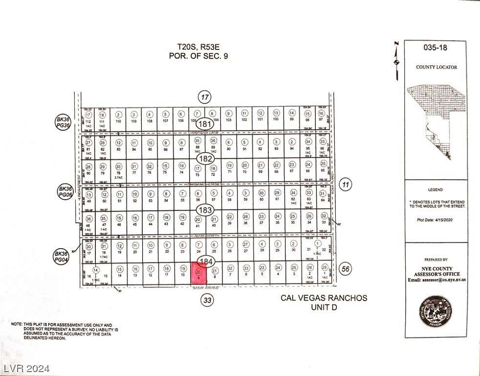 1 Acres of Commercial Land for Sale in Pahrump, Nevada