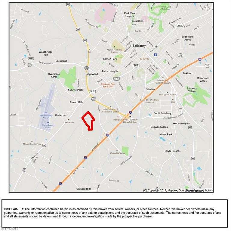 49 Acres of Commercial Land for Sale in Salisbury, North Carolina