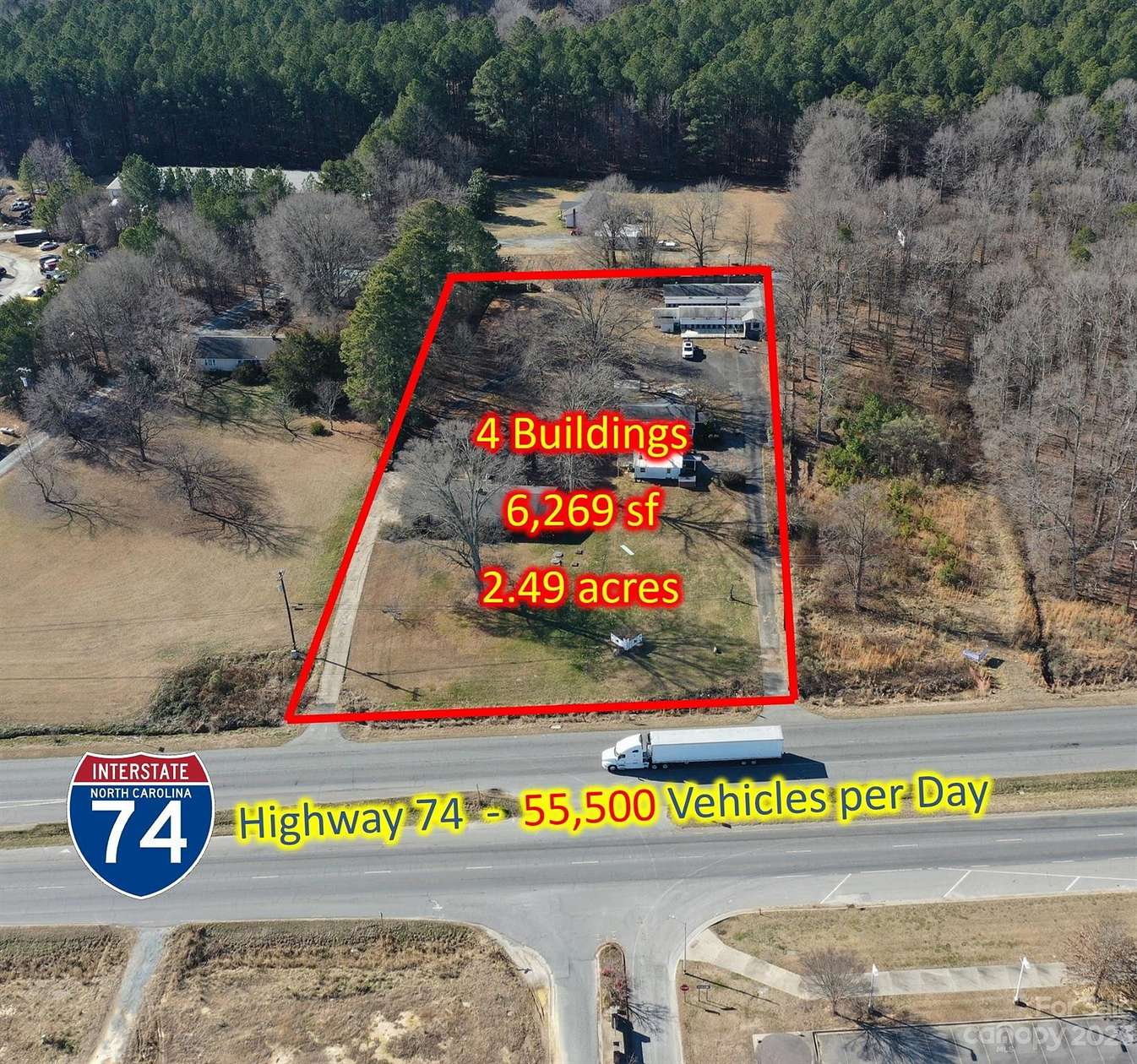 2.5 Acres of Improved Commercial Land for Sale in Monroe, North Carolina