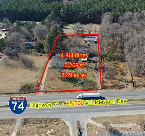 2.5 Acres of Improved Commercial Land for Sale in Monroe, North Carolina