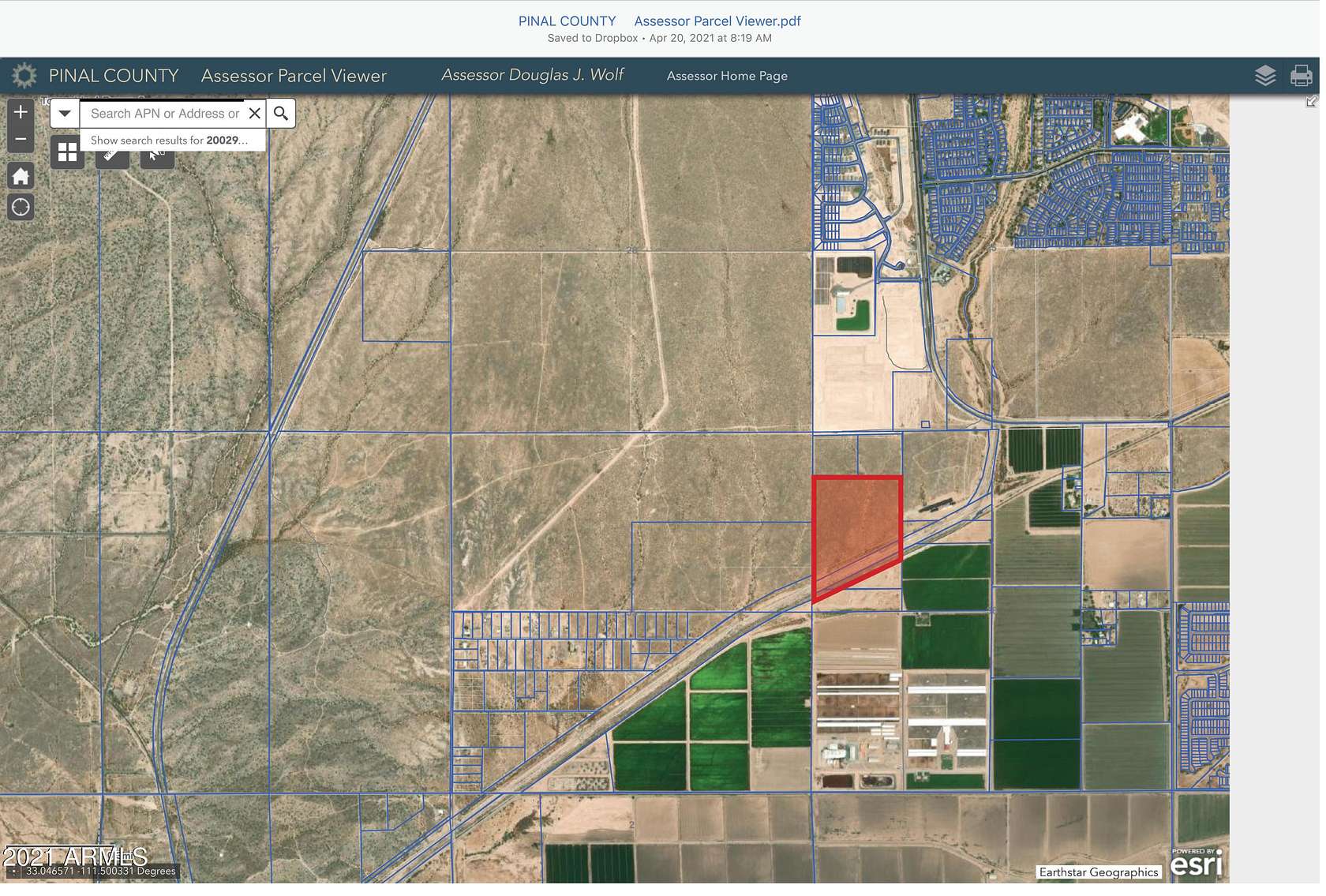 39.6 Acres of Land for Sale in Florence, Arizona
