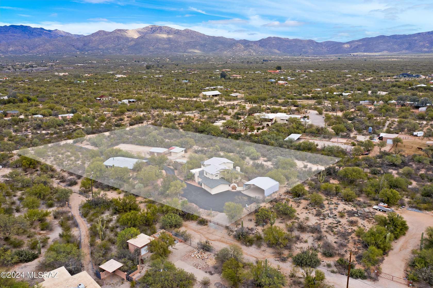3.6 Acres of Residential Land with Home for Sale in Tucson, Arizona