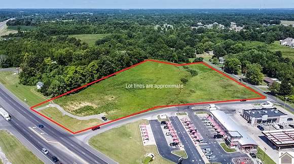 8 Acres of Commercial Land for Lease in Paducah, Kentucky
