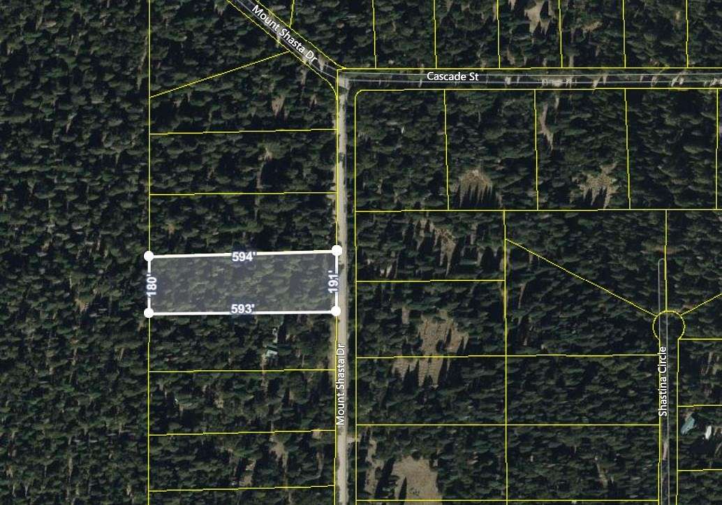 2.5 Acres of Land for Sale in McCloud, California