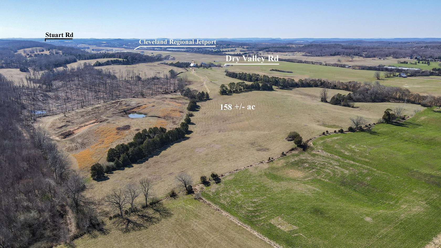 158 Acres of Agricultural Land for Sale in Cleveland, Tennessee