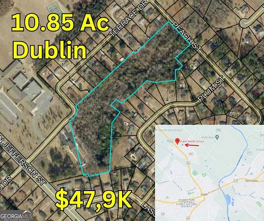 10.9 Acres of Land for Sale in Dublin, Georgia
