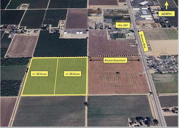 40 Acres of Land for Sale in Tulare, California