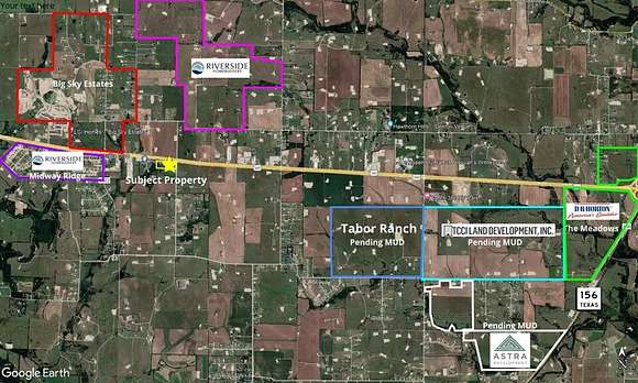 16.9 Acres of Commercial Land for Sale in Ponder, Texas