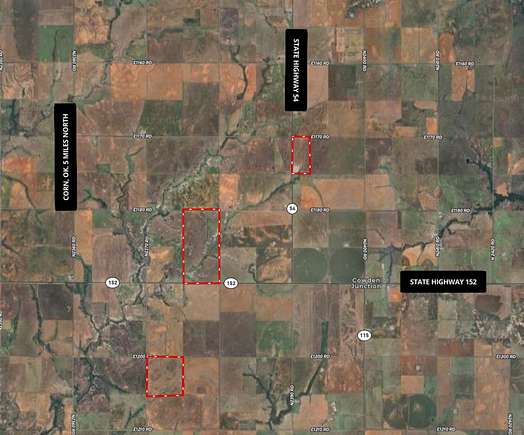 560 Acres of Land for Auction in Corn, Oklahoma