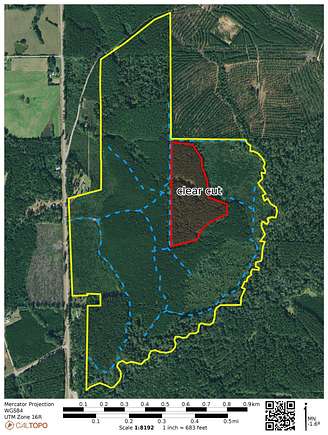 254 Acres of Recreational Land for Sale in Oak Vale, Mississippi