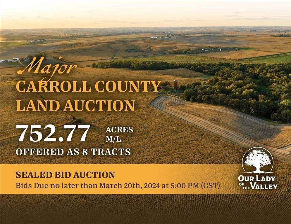 120 Acres of Agricultural Land for Auction in Glidden, Iowa