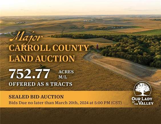 143 Acres of Agricultural Land for Auction in Coon Rapids, Iowa