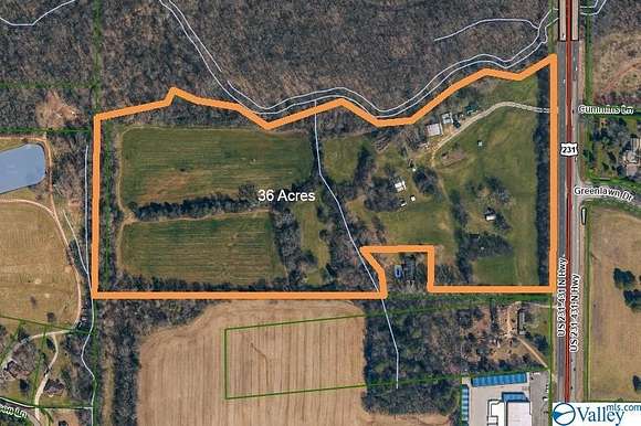 36 Acres of Land for Sale in Meridianville, Alabama