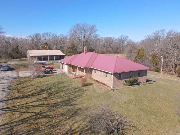 122 Acres of Recreational Land with Home for Sale in Sedalia, Missouri