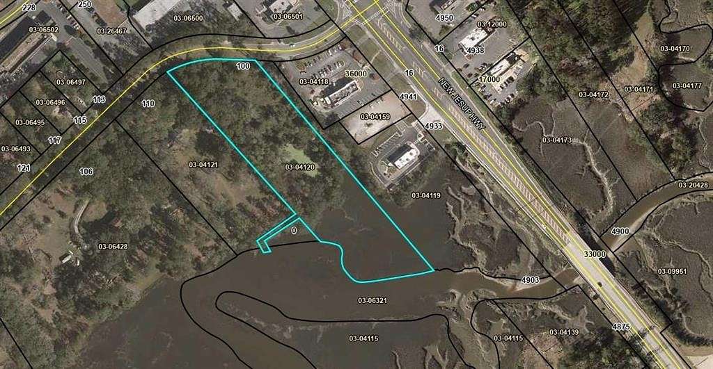 4.8 Acres of Commercial Land for Sale in Brunswick, Georgia