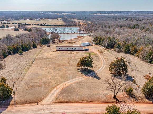 37 Acres of Recreational Land with Home for Sale in Meeker, Oklahoma