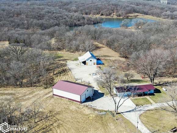 44 Acres of Recreational Land with Home for Sale in Unionville, Iowa