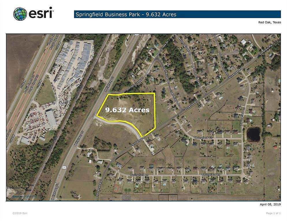 9.6 Acres of Commercial Land for Sale in Red Oak, Texas