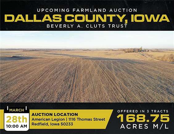 80 Acres of Agricultural Land for Auction in Redfield, Iowa