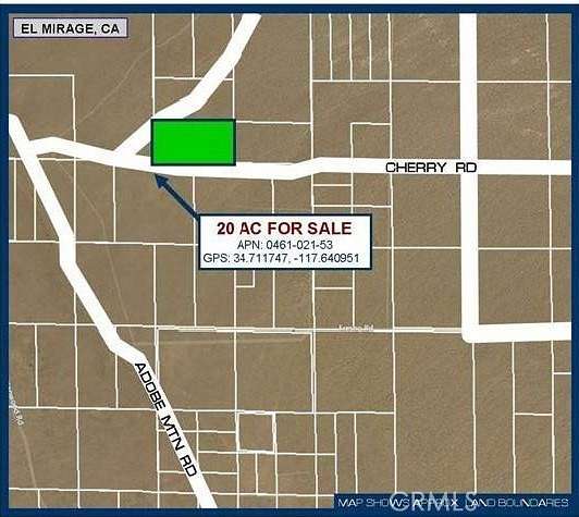 20 Acres of Land for Sale in El Mirage, California
