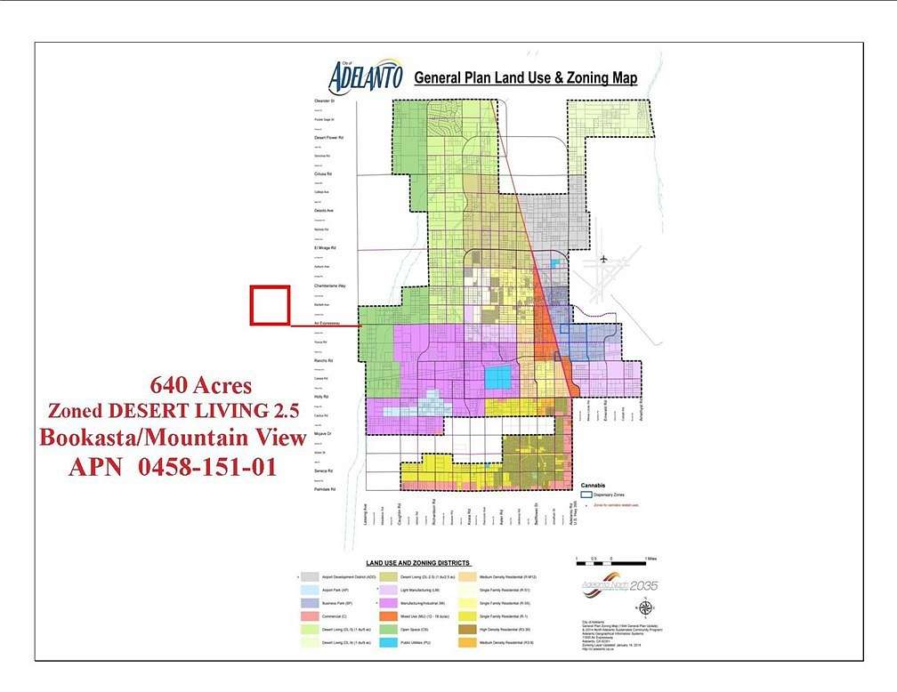 640 Acres of Land for Sale in Adelanto, California