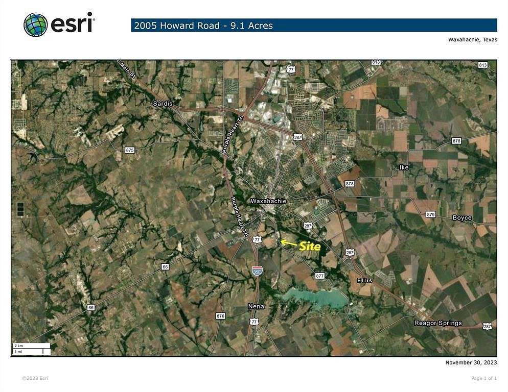 9.1 Acres of Improved Commercial Land for Sale in Waxahachie, Texas