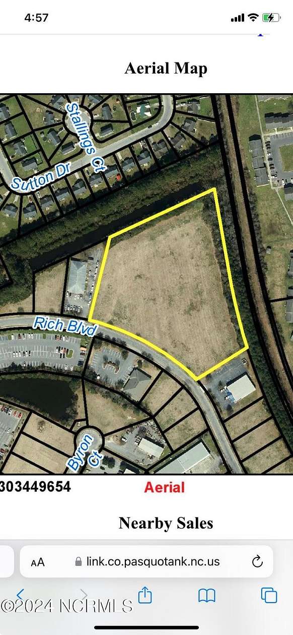 5 Acres of Commercial Land for Sale in Elizabeth City, North Carolina