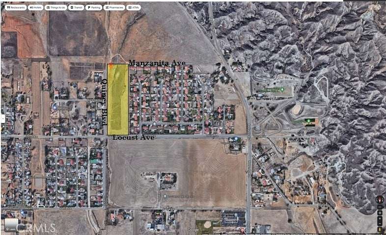 12.62 Acres of Land for Sale in Moreno Valley, California