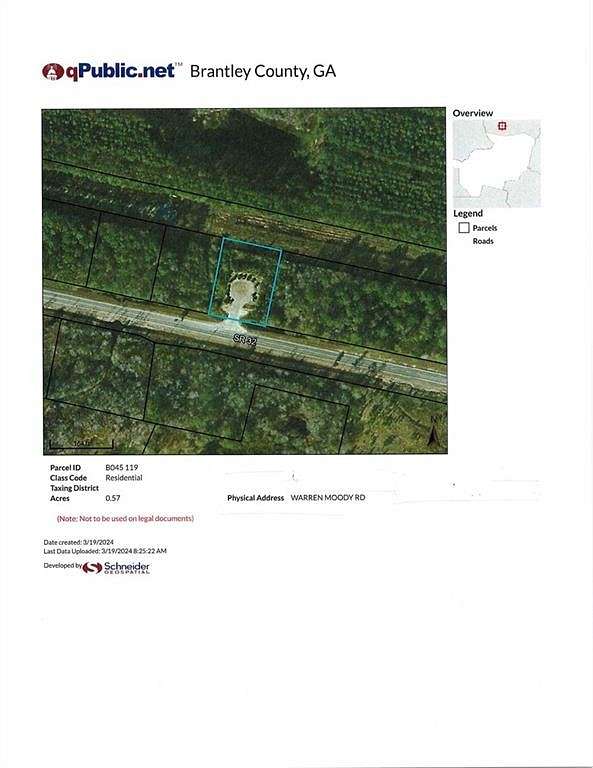 0.57 Acres of Residential Land for Sale in Hortense, Georgia