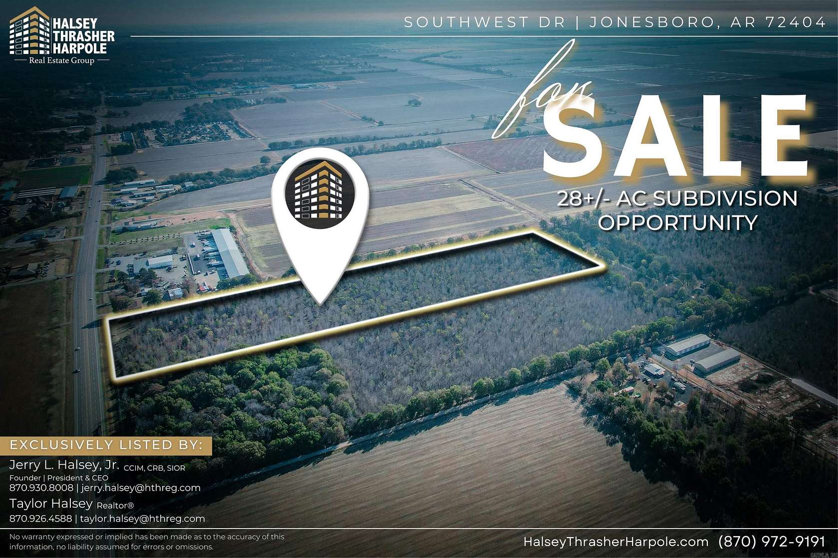 28.6 Acres of Land for Sale in Jonesboro, Arkansas
