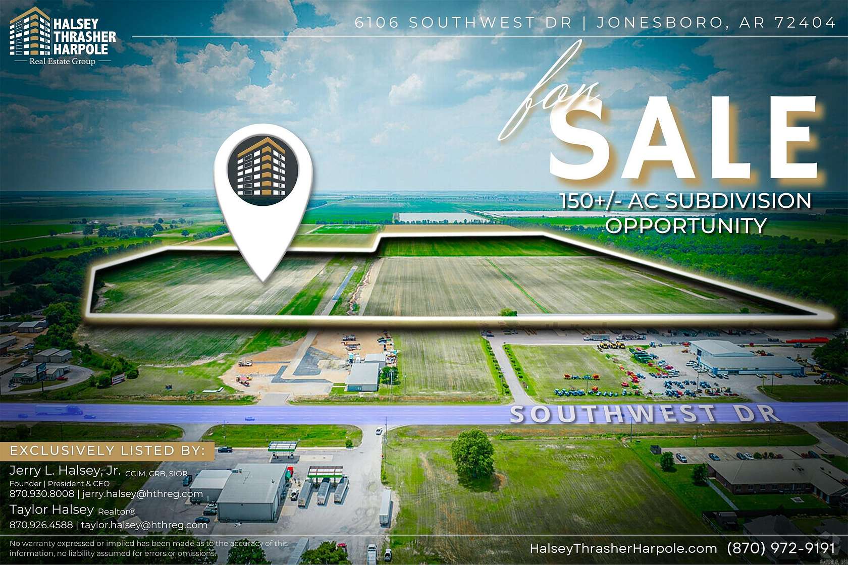 150 Acres of Land for Sale in Jonesboro, Arkansas
