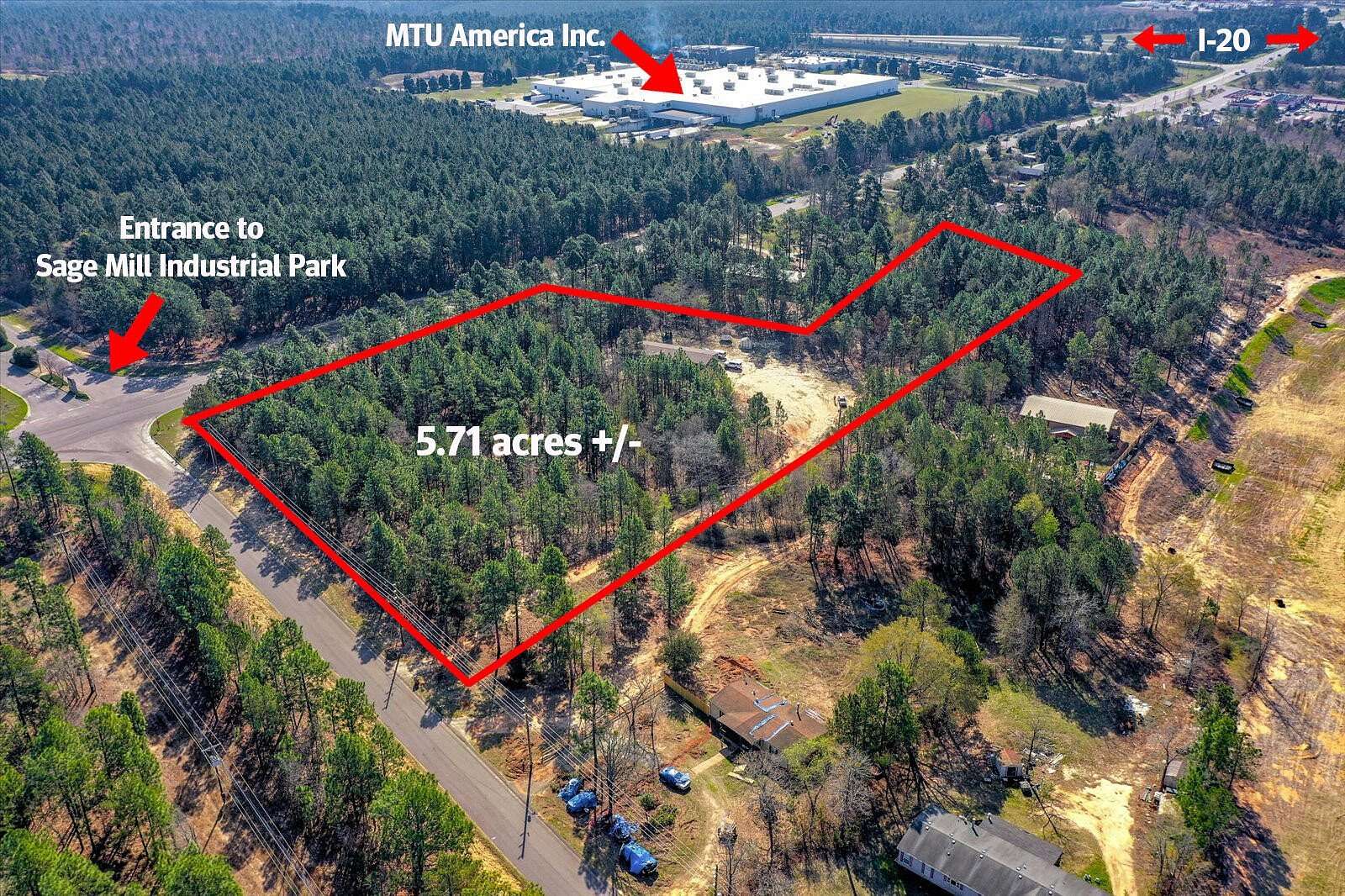 5.7 Acres of Commercial Land for Sale in Graniteville, South Carolina