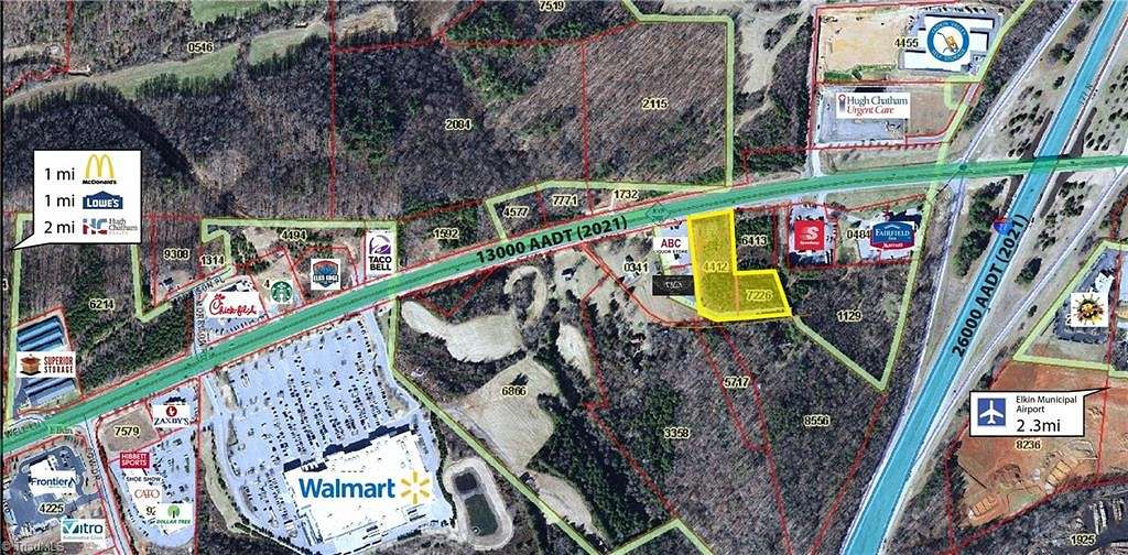 3 Acres of Commercial Land for Sale in Elkin, North Carolina