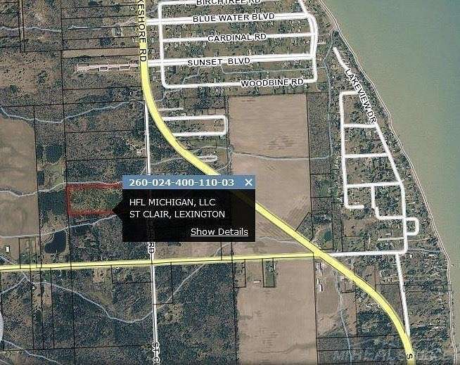 13.3 Acres of Recreational Land for Sale in Lexington, Michigan