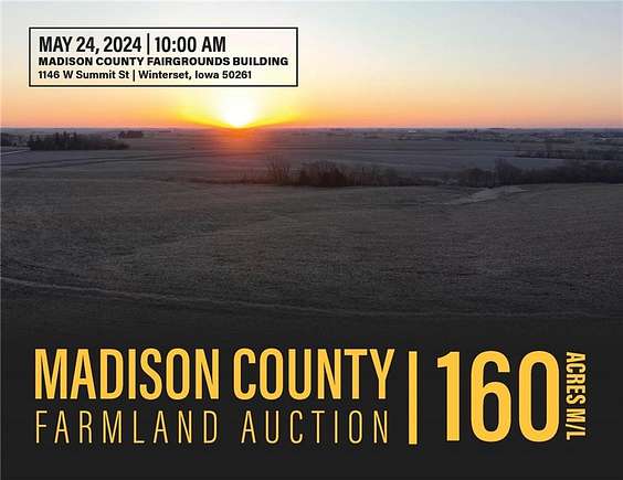 160 Acres of Agricultural Land for Auction in Van Meter, Iowa