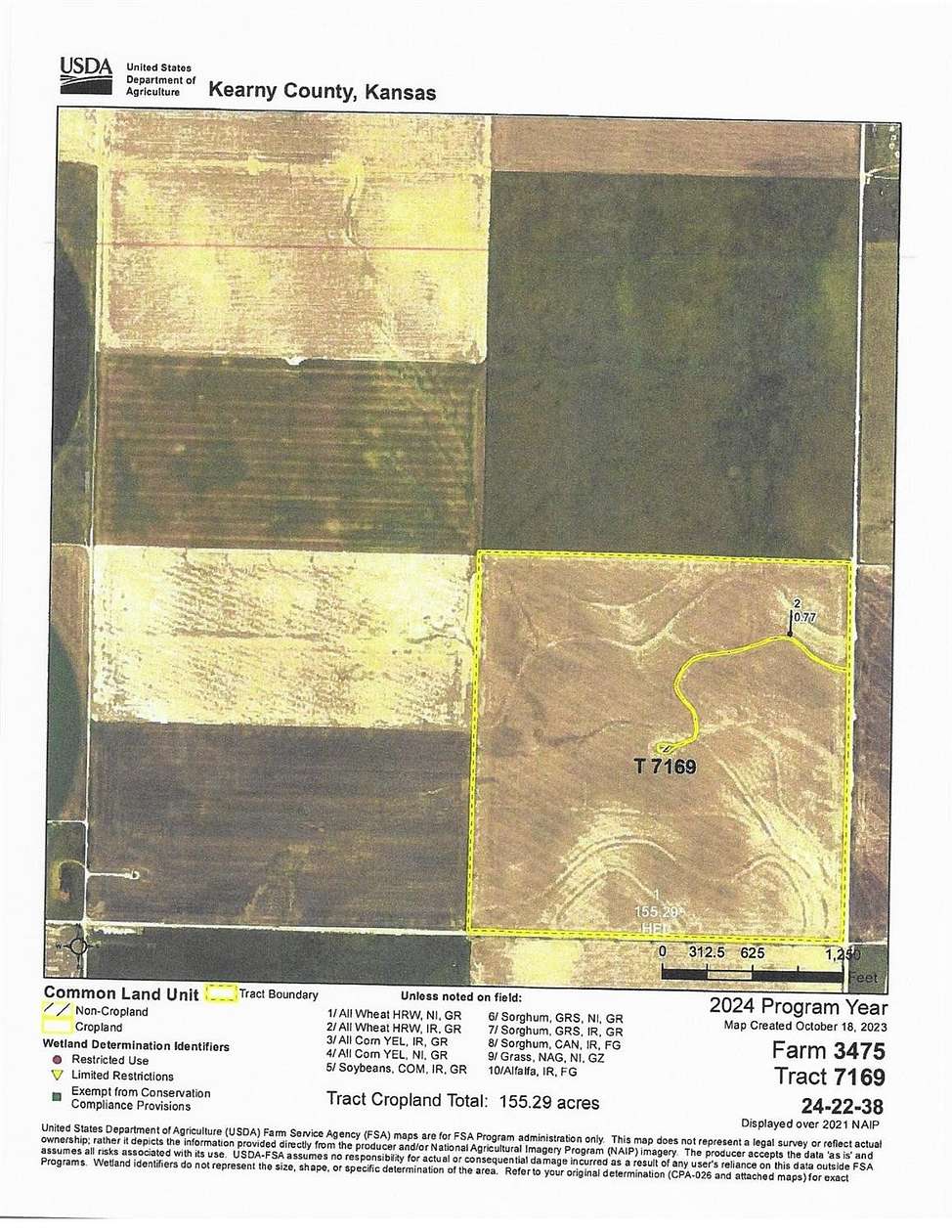 160 Acres of Land for Sale in Lakin, Kansas