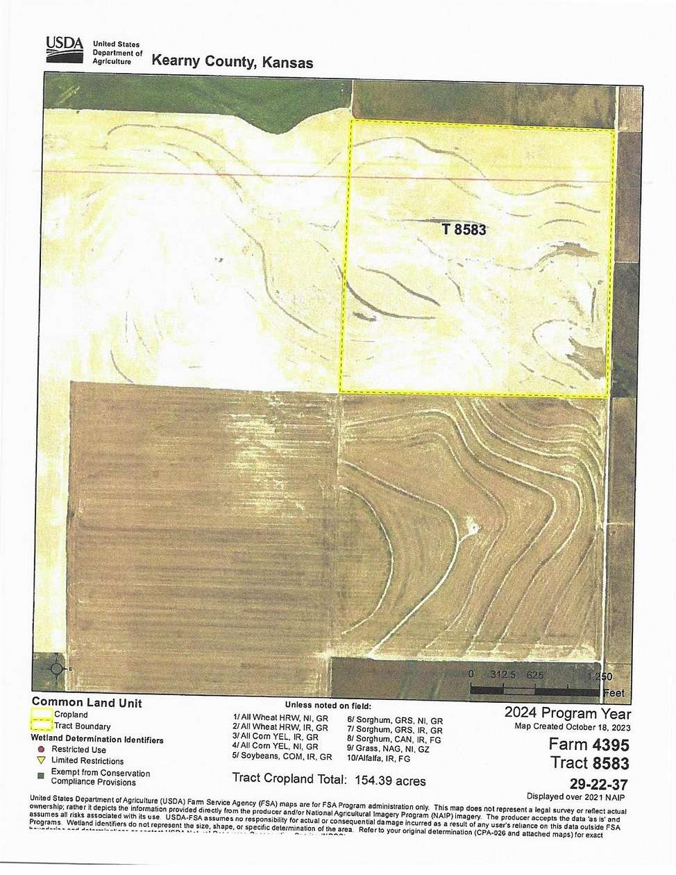 160 Acres of Agricultural Land for Sale in Lakin, Kansas