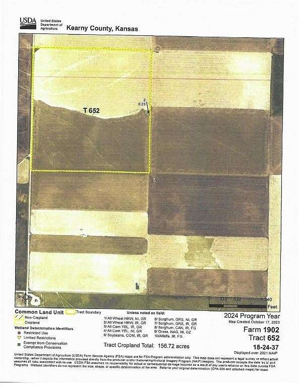 80 Acres of Agricultural Land for Sale in Lakin, Kansas