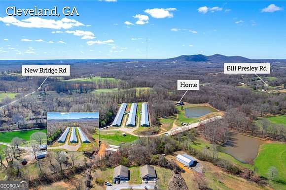 23.3 Acres of Agricultural Land with Home for Sale in Cleveland, Georgia