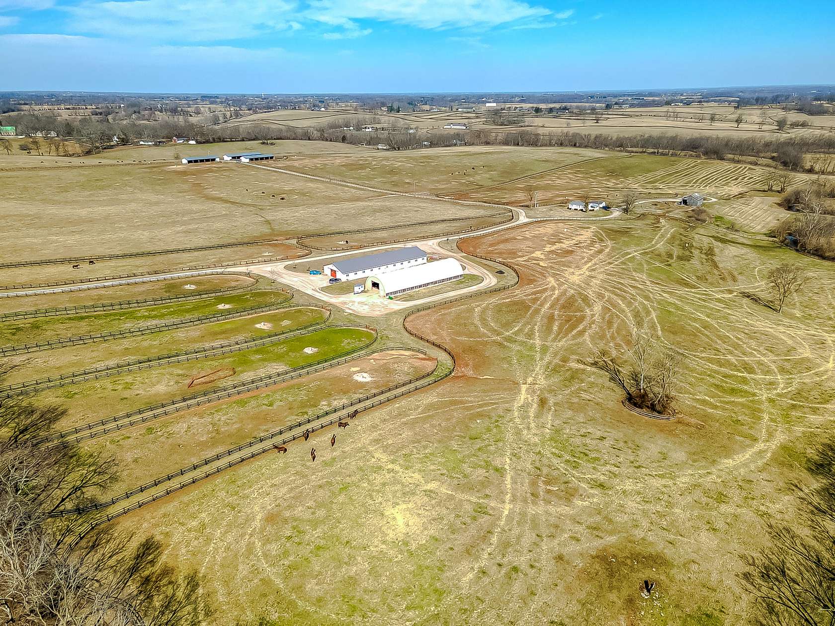 131 Acres of Agricultural Land with Home for Sale in Versailles, Kentucky
