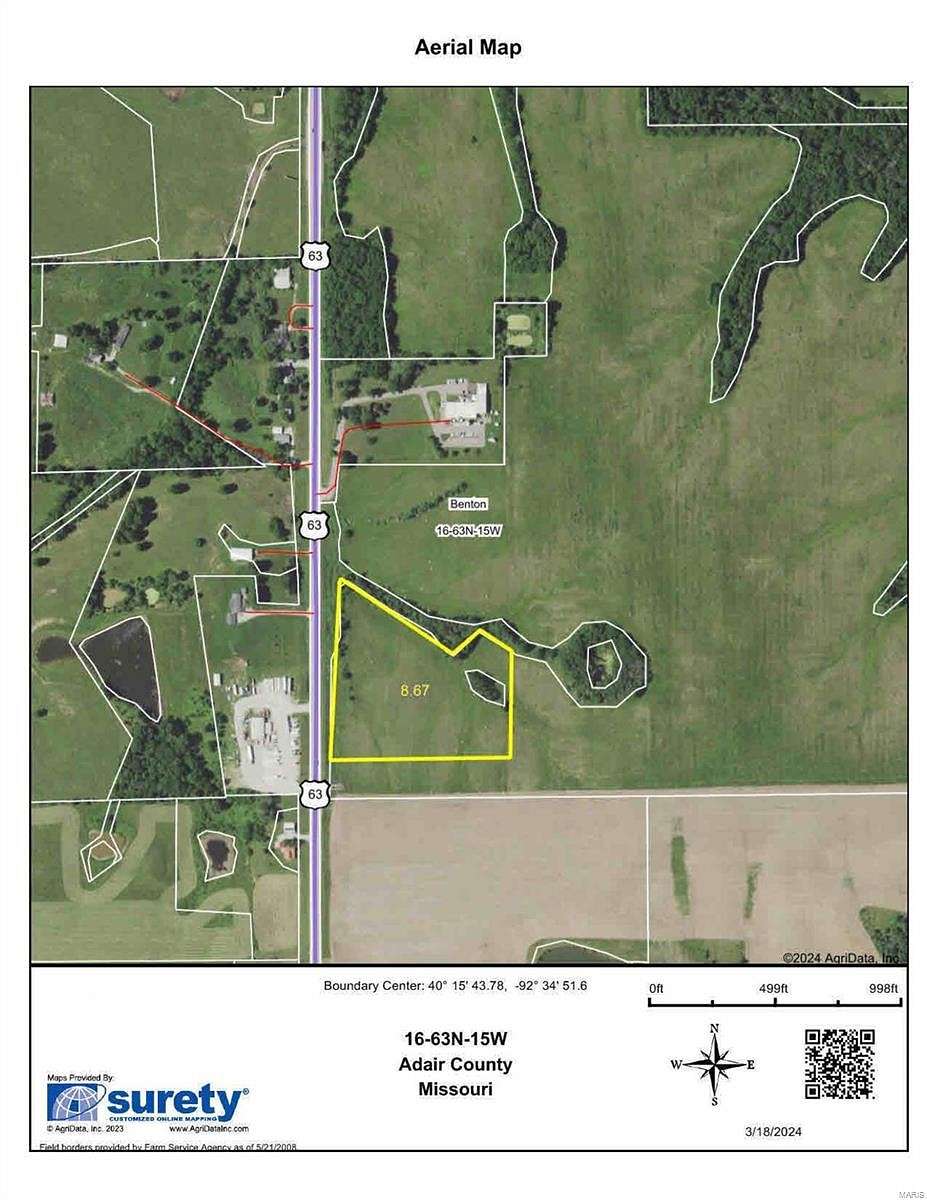 9 Acres of Land for Sale in Kirksville, Missouri