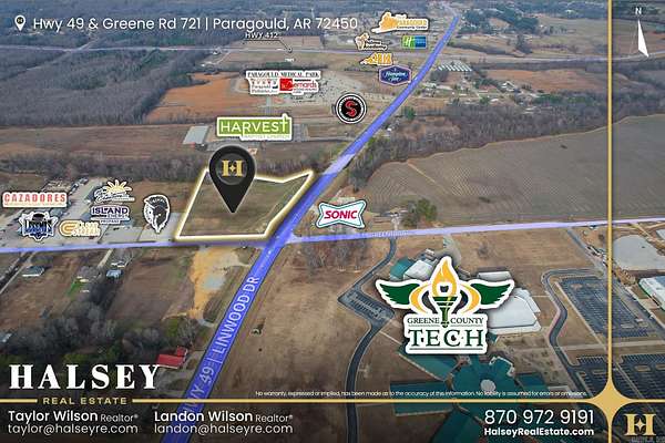 5.5 Acres of Commercial Land for Sale in Paragould, Arkansas