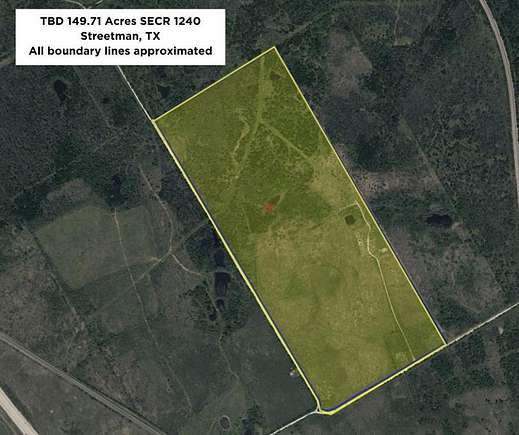 150 Acres of Recreational Land for Sale in Streetman, Texas